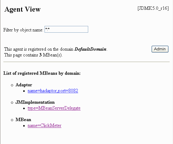 Figure 4. Main agent view